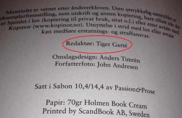 Fra kolofonen i en Juritzen-roman: redaktøren!