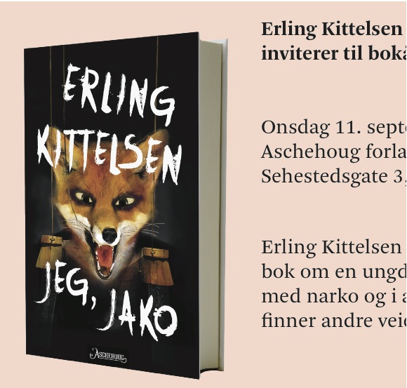 Klipp fra invitasjonen til boklansering © Aschehoug Forlag