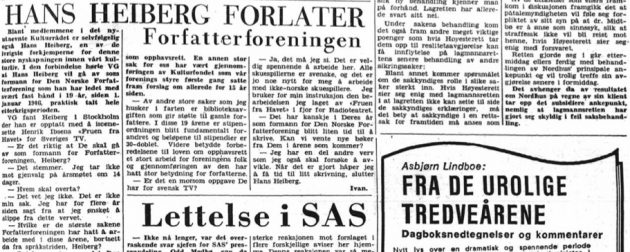 Faksimile fra VG, 1965