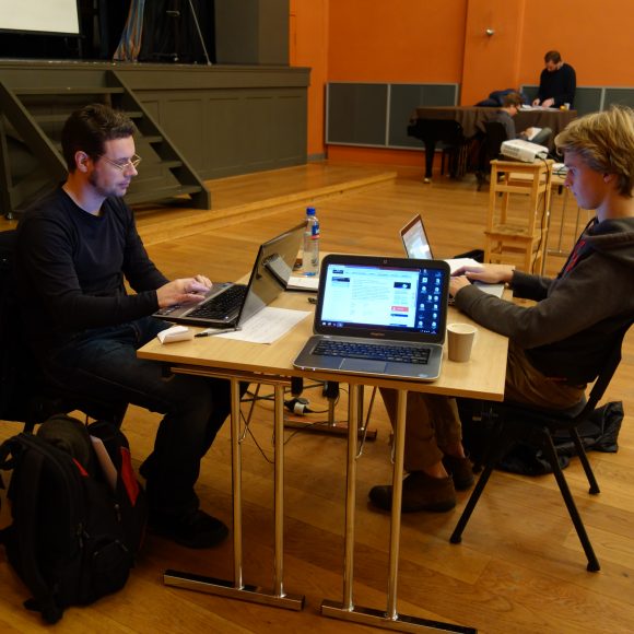 Lars Mæhle (t.v) med Gustav Einar Piene (foto: Brit Bildøen))