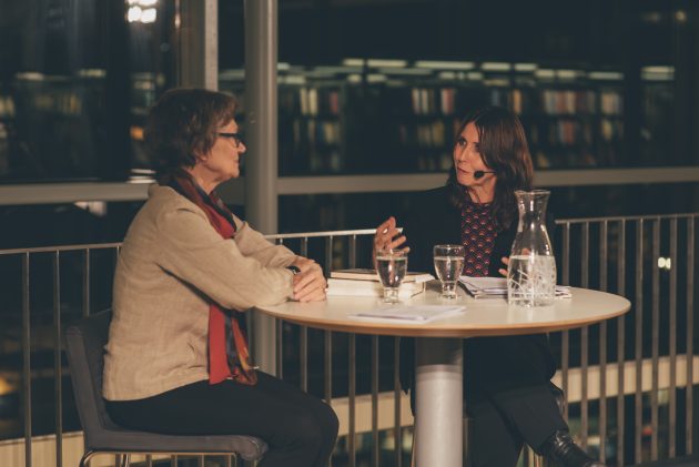 Laila Stien (t.v) og Heidi Marie Kriznik på Ordkalotten (foto: Mats Gangvik)